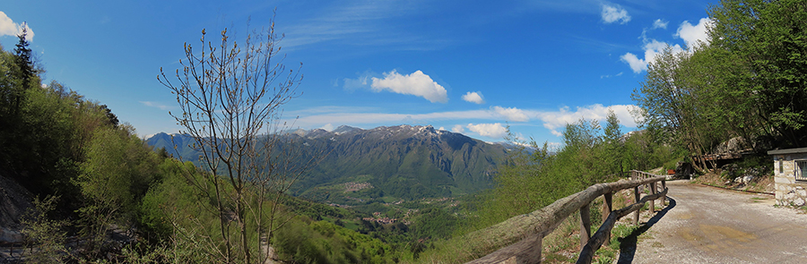 Vista panoramica dall'ingresso alle miniere sulla Val Brembana